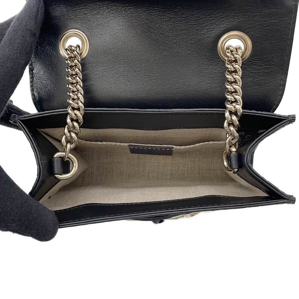 Gucci Horsebit Chain Bag Black Shoulder ssima Leather - Picture 5 of 12
